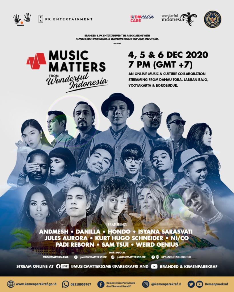  Yuk Siap-Siap Nonton Konser Gratis Music Matters from Wonderful Indonesia