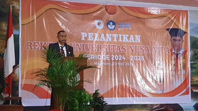  Dilantik Jadi Rektor Unipa Indonesia, Dr. Geri Gobang Siap Berkolaborasi dengan Segenap Civitas Akademi