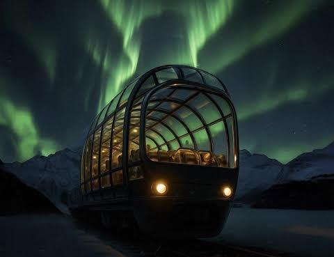 Norwegia Kini Miliki Kereta Panoramik untuk Nikmati Keindahan Aurora