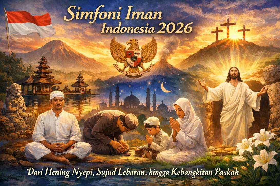 Simfoni Iman Indonesia 2026: Dari Hening Nyepi, Sujud Lebaran, hingga Kebangkitan Paskah