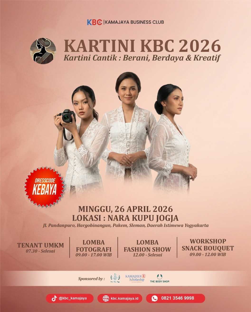 Rayakan Semangat Kartini, KBC Gelar Event Perempuan Berdaya di Nara Kupu Jogja