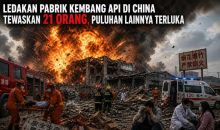  Ledakan Pabrik Kembang Api di China Tewaskan 21 Orang, Puluhan Lainnya Terluka