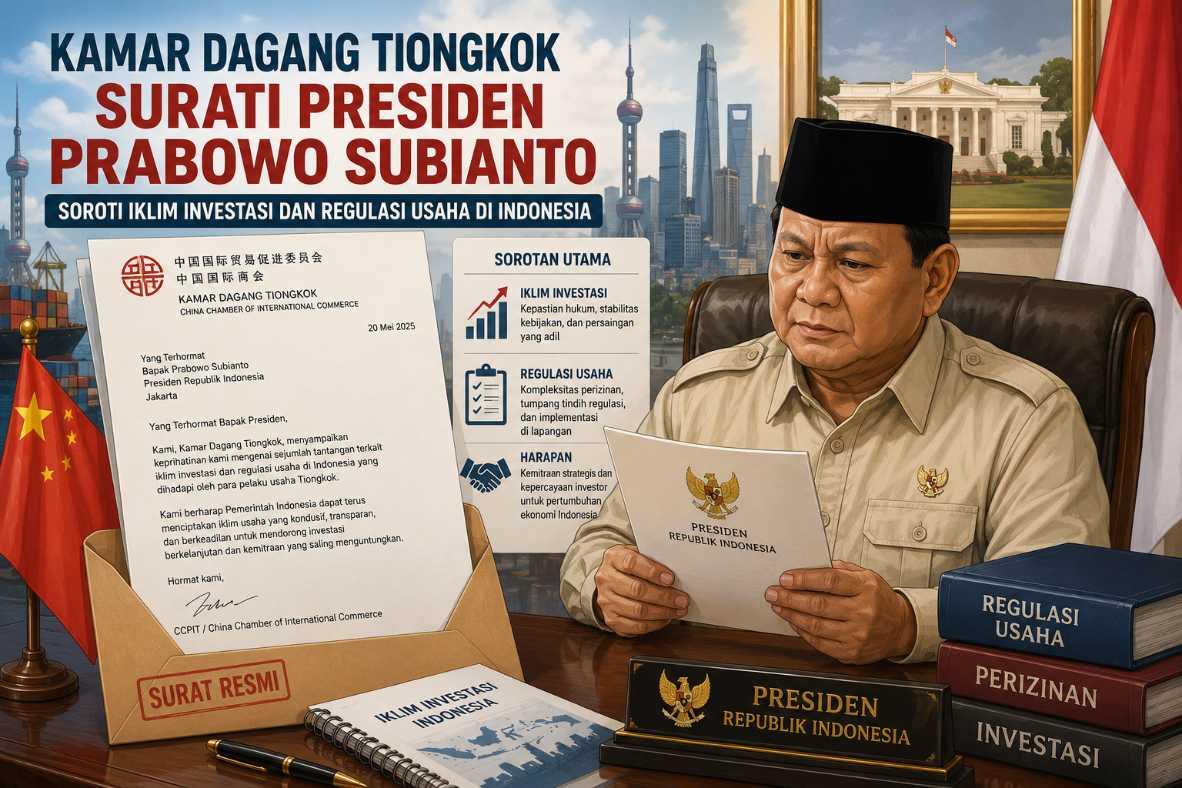 Kamar Dagang Tiongkok Surati Presiden Prabowo Subianto, Soroti Iklim Investasi dan Regulasi Usaha di Indonesia