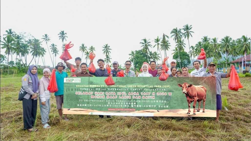 Pererat Hubungan dengan Warga, PT IGIP Salurkan 5 Ekor Sapi Kurban untuk Masyarakat Morowali