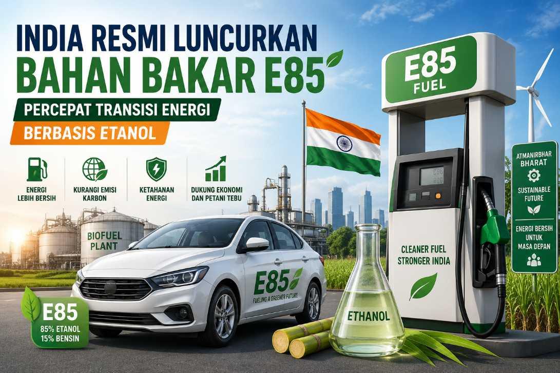 India Resmi Luncurkan Bahan Bakar E85, Percepat Transisi Energi Berbasis Etanol