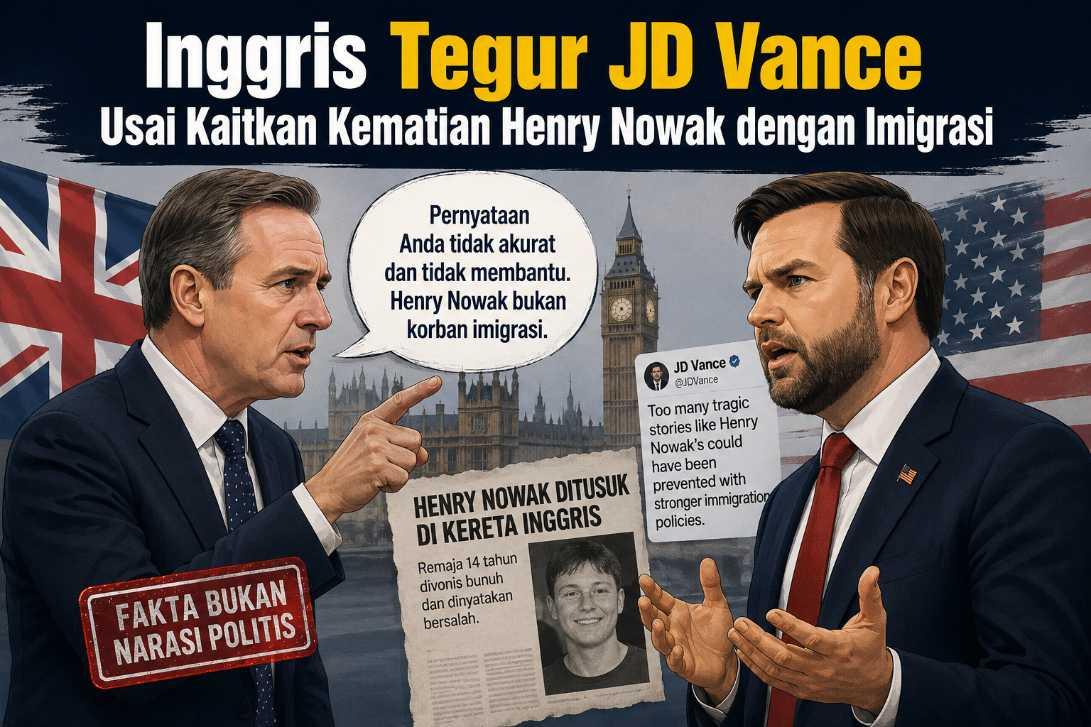 Downing Street Kecam Komentar JD Vance soal Pembunuhan Henry Nowak, Dinilai Picu Perpecahan