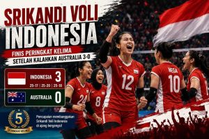 Indonesia Bungkam Australia 3-0, Tutup AVC Women’s Volleyball Cup 2026 di Posisi Kelima