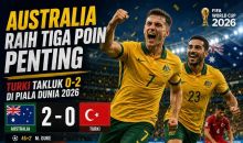  Australia Raih Tiga Poin Penting, Turki Takluk 0-2 di Piala Dunia 2026