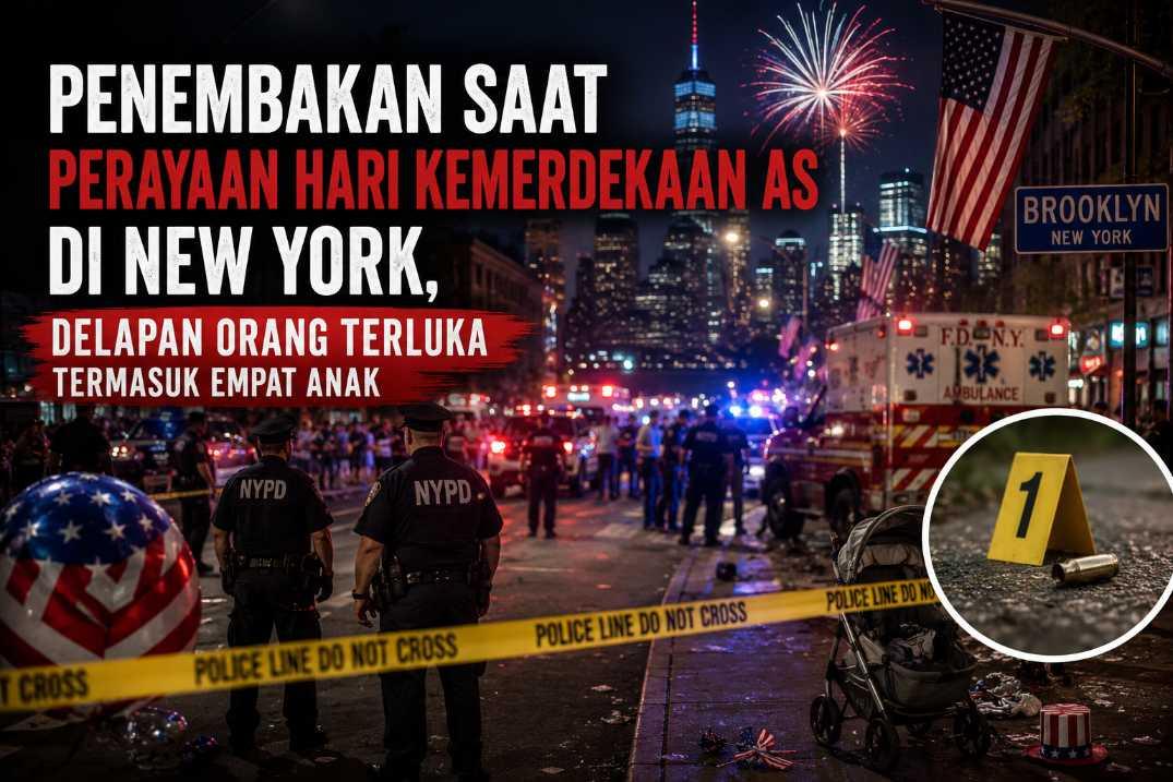 Penembakan saat Perayaan Hari Kemerdekaan AS di New York, Delapan Orang Terluka Termasuk Empat Anak