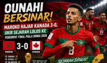  Ounahi Bersinar! Maroko Hajar Kanada 3-0, Ukir Sejarah Lolos ke Perempat Final Piala Dunia 2026