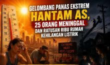 Gelombang Panas Ekstrem Hantam AS, 25 Orang Meninggal dan Ratusan Ribu Rumah Kehilangan Listrik