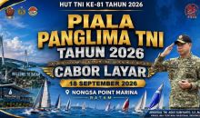 Kejuaraan Layar Piala Panglima TNI 2026 Siap Digelar di Batam