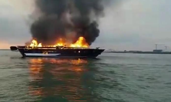  Ini Penyebab Terbakarnya Kapal di Perairan Riau