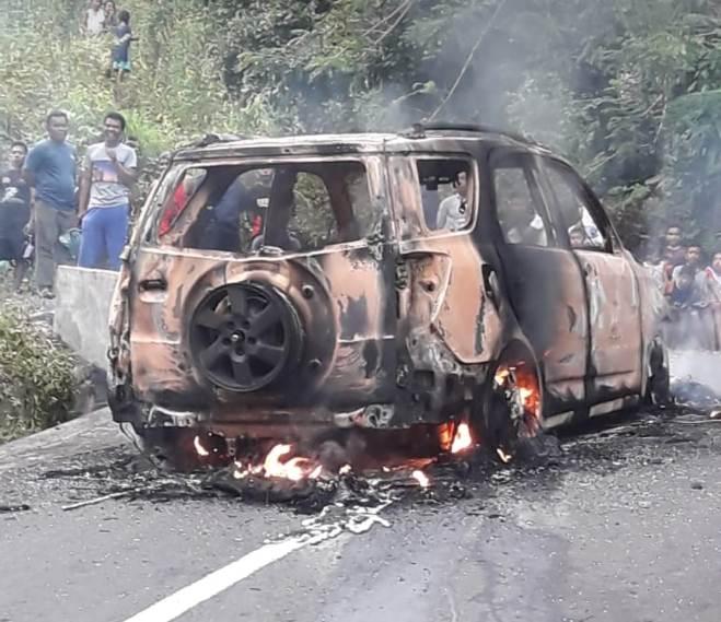  Mobil Operasional Ketua Bawaslu Tidore Terbakar 
