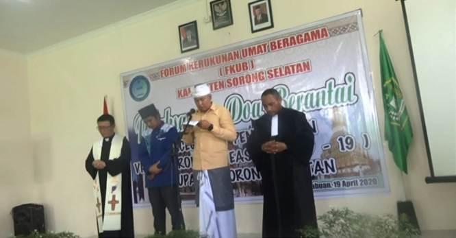  FKUB Kabupaten Sorsel Gelar Doa Berantai Tolak COVID-19
