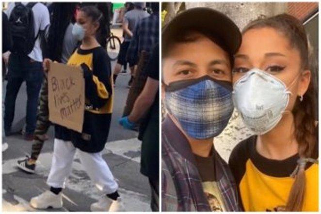  Protes Kematian Floyd, Ariana Grande  dan Sederet Selebritas Turun ke Jalan 