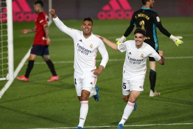  Hajar Osasuna 2-0, Real Madrid Terus Tempel Atletico