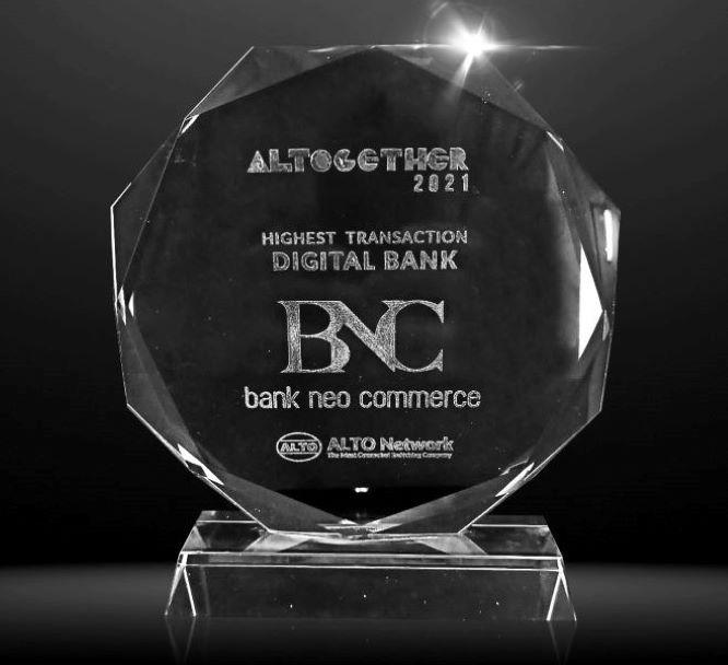  ALTO Nobatkan Bank Neo Commerce Raih Penghargaan sebagai Bank Digital dengan Transaksi Tertinggi