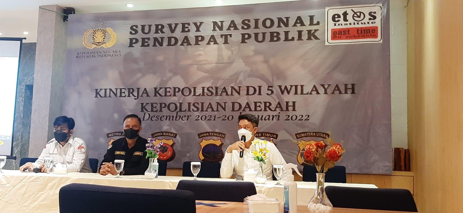  Etos Institute Luncurkan Survey soal Kinerja di 5 Polda,  Polda Sumut Rating Tertinggi