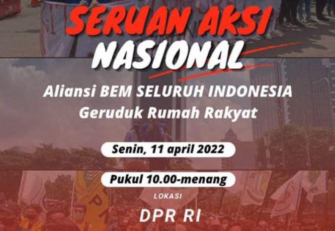  Tak Lagi Ditujukan ke Jokowi, Ini 4 Tuntutan Demo Mahasiswa BEM SI 11 April 2022 di Gedung DPR 