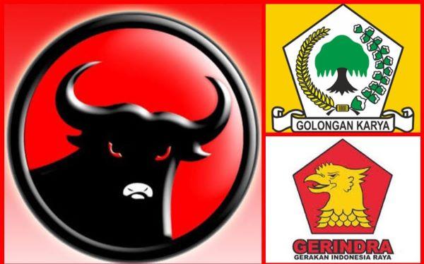  PDIP Gerindra Golkar di Tiga Besar Elektabilitas Versi CPCS
