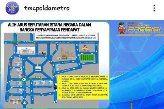  Terkait Demo di Istana, Polisi Siapkan Pengalihan Arus Lalu Lintas 