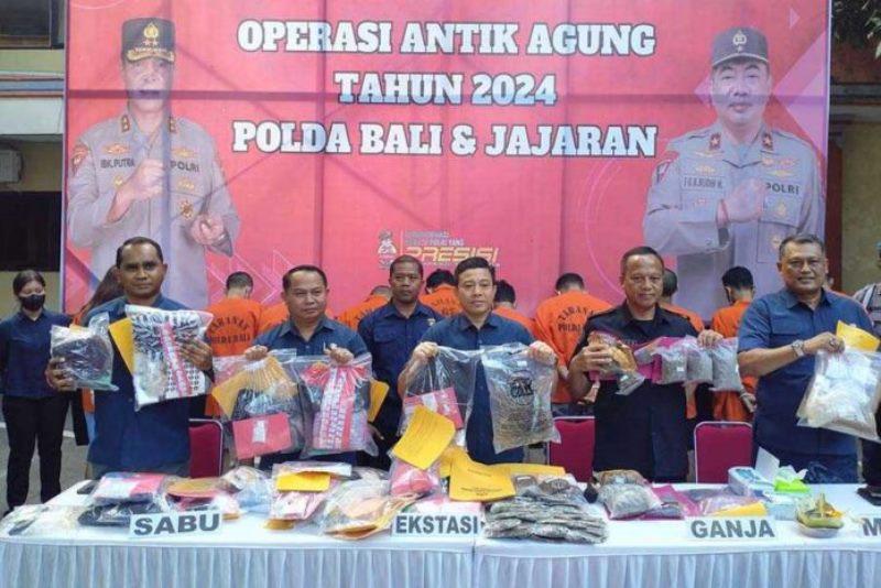  Gelar Operasi Antik Agung 2024, Polda Bali Tangkap 147 Tersangka Narkoba