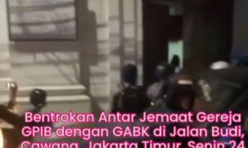  Dua Kelompok Jemaat Gereja di Jakarta Timur Bentrok, Ini Persoalannya