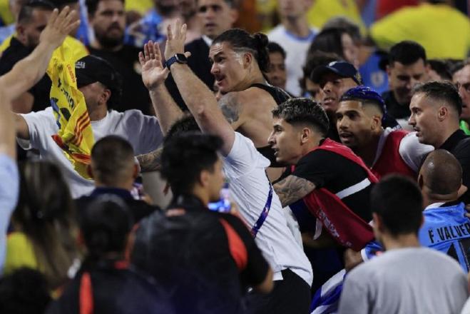  Nunez Baku Pukul dengan Suporter Kolombia, Uruguay Sesalkan Minimnya Petugas Keamanan
