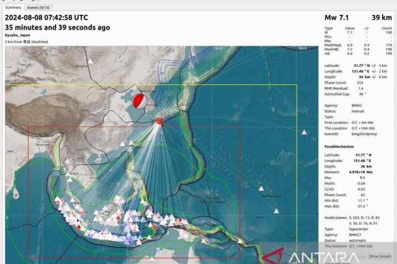  BMKG Sebut Potensi Tsunami di Jepang Tidak Berdampak ke Wilayah Indonesia