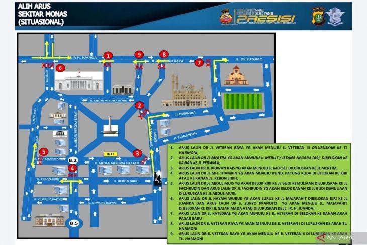  Reuni PA 212, Polisi Siapkan Rekayasa Lalu Lintas di Kawasan Monas