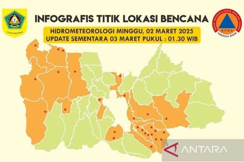  BPBD Bogor Mencatat Sebanyak 28 Desa di Bogor Terdampak Bencana Alam Hidrometeorologi