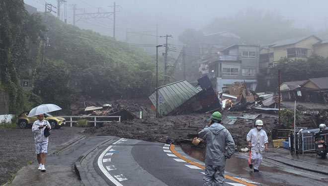  Ratusan Orang Terjebak Longsor di Pegunungan Shizuoka Jepang, Termasuk Pekerja dan Wisatawan