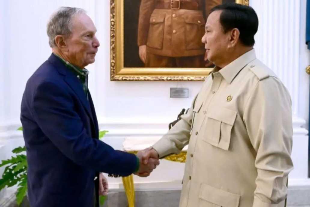  Prabowo–Bloomberg Bahas Kerja Sama Pendidikan, Kesehatan, dan Sanitasi Indonesia