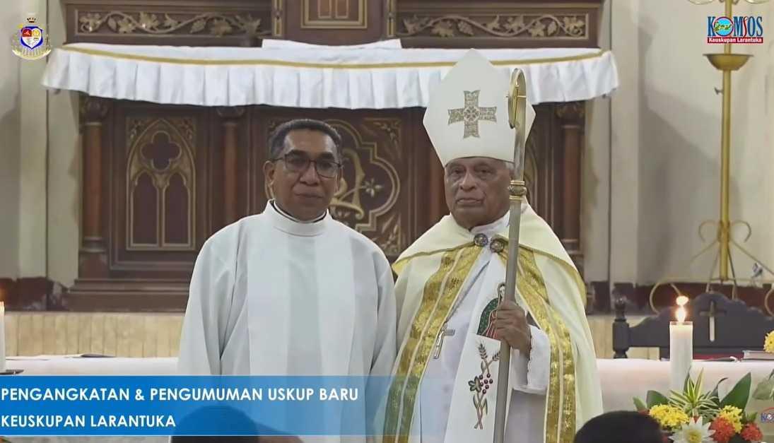  Pastor Yohanes Hans Monteiro Resmi Jadi Uskup Baru Larantuka, Disambut Umat dengan Sukacita