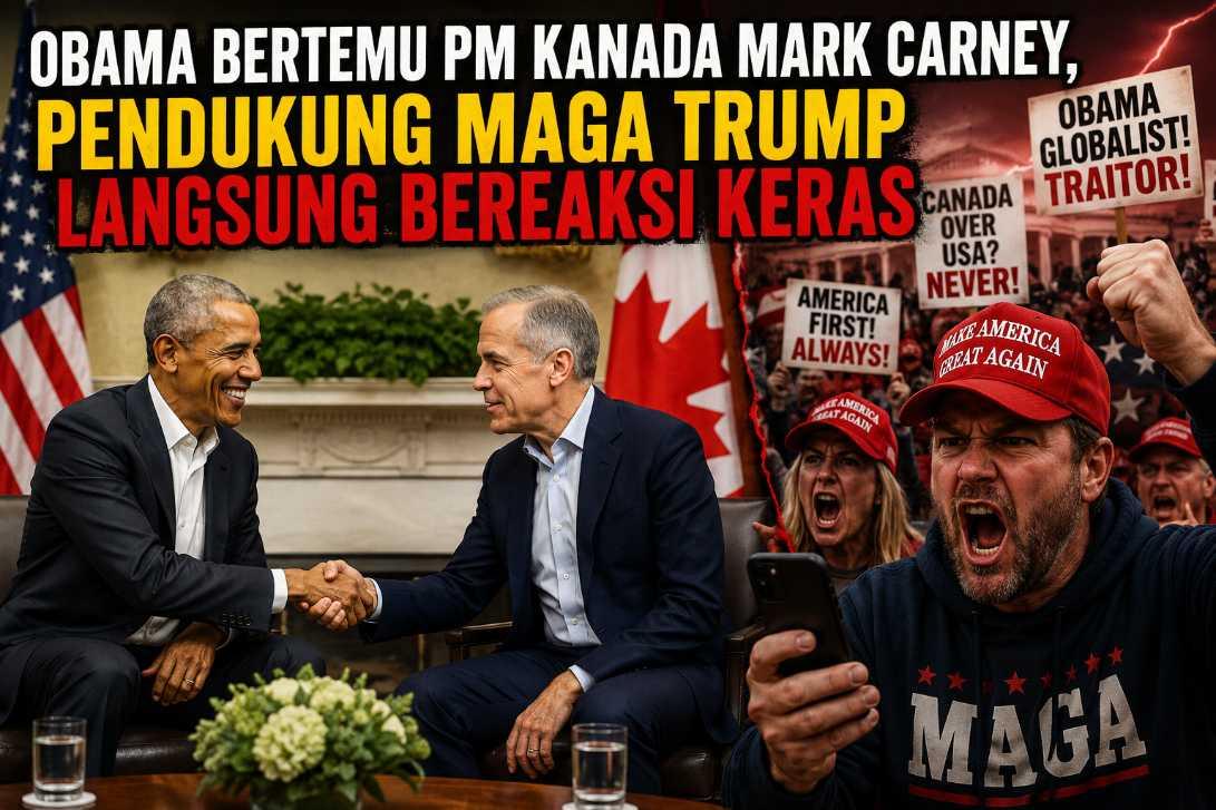  Obama Bertemu PM Kanada Mark Carney, Pendukung MAGA Trump Langsung Bereaksi Keras