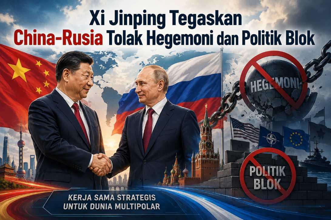  Xi Jinping Tegaskan China-Rusia Tolak Hegemoni dan Politik Blok