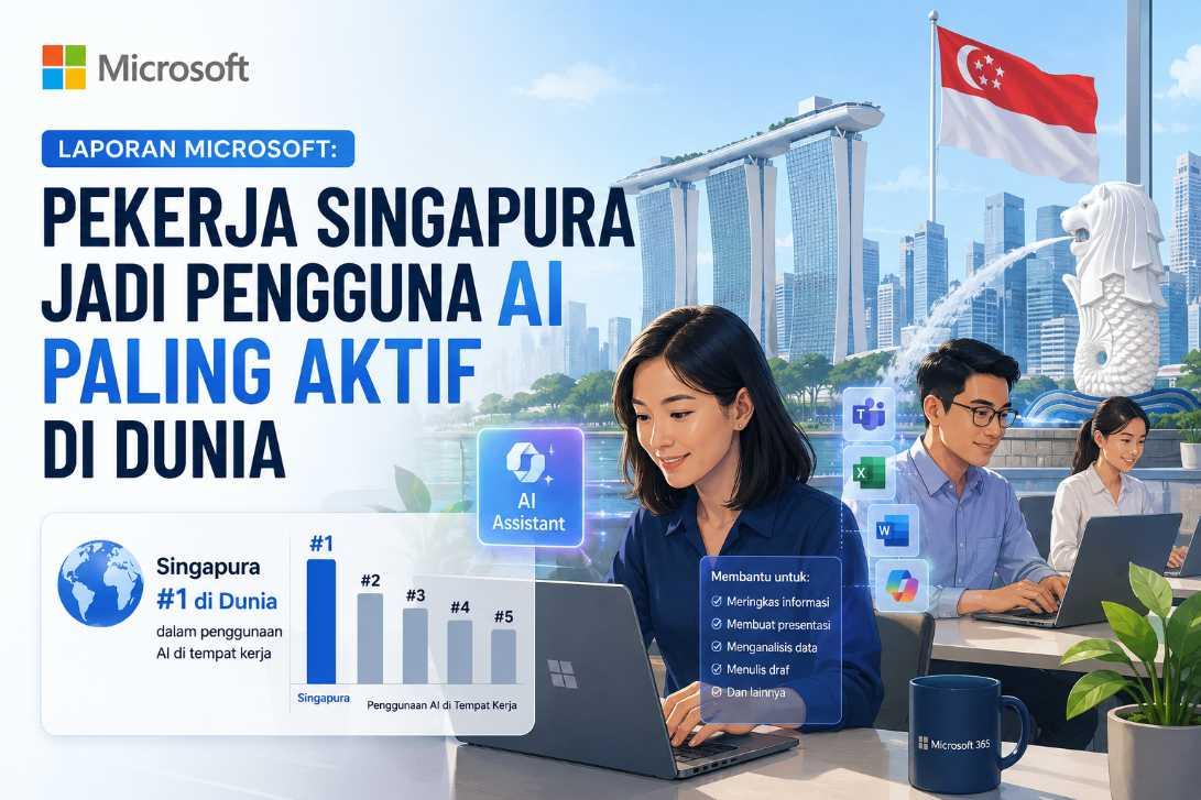  Laporan Microsoft: Pekerja Singapura Jadi Pengguna AI Paling Aktif di Dunia