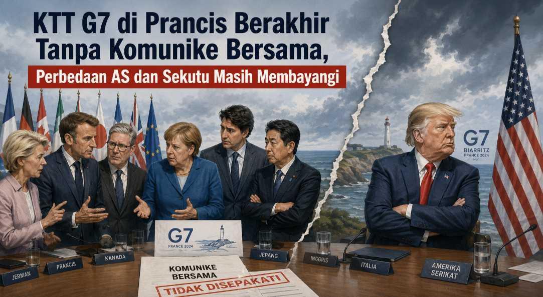  KTT G7 di Prancis Berakhir tanpa Komunike Bersama, Perbedaan AS dan Sekutu Masih Membayangi