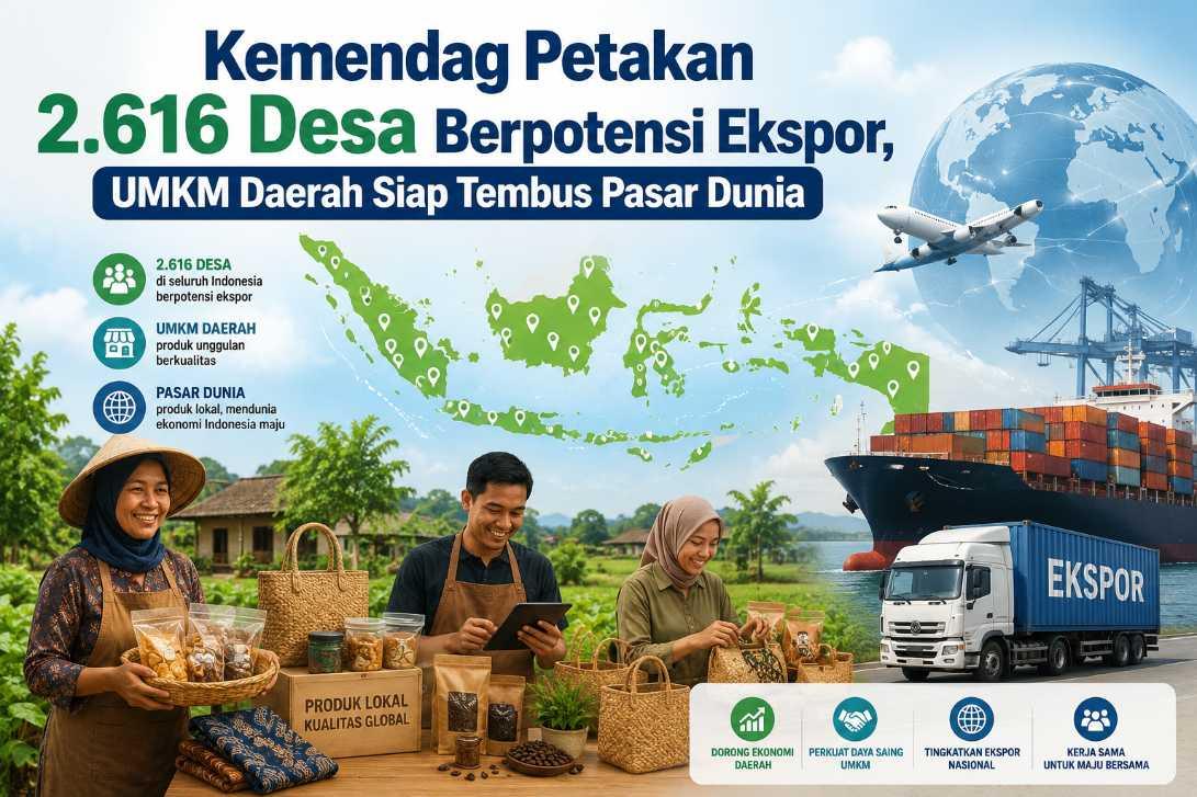  2.616 Desa di Indonesia Diidentifikasi Siap Ekspor, Ini Strategi Baru Kemendag