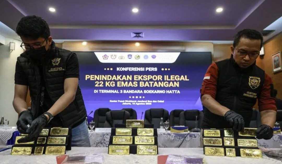  Bea Cukai Gagalkan 32 Kasus Ekspor Emas Ilegal Senilai Rp846,94 Miliar