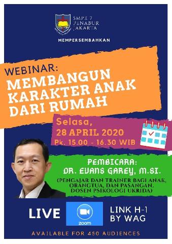  Webinar Parenting PENABUR Bekali Orangtua Dampingi Anak Belajar di Rumah