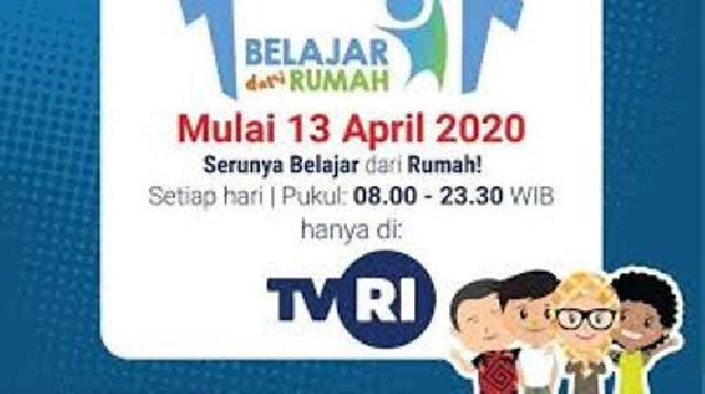  Senin, TVRI Siarkan Program Belajar dari Rumah, Ini Jadwalnya 