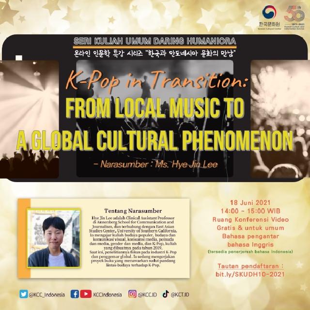  KCCI Gelar Kuliah Umum K-Pop, Musik Lokal Jadi Tren Global