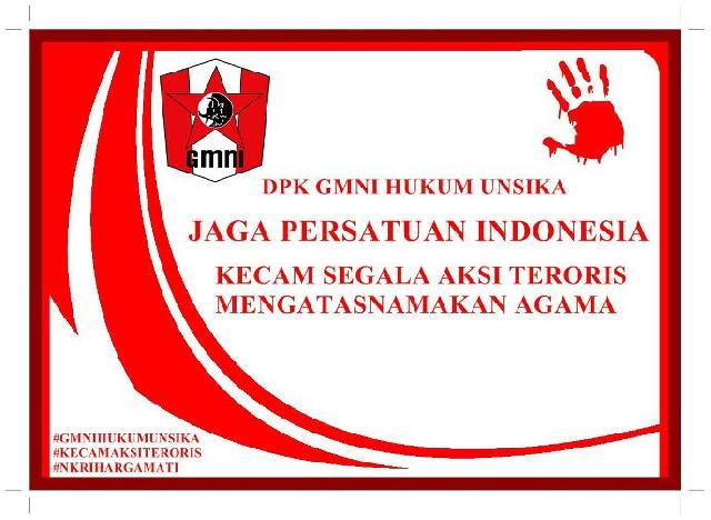  GMNI DPK Hukum Unsika Kecam Aksi Terorisme