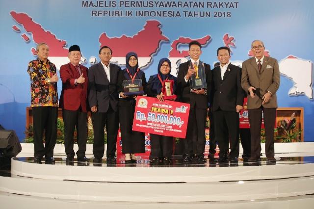  Unsyiah  Kuala Aceh Juara Debat Konstitusi MPR 2018