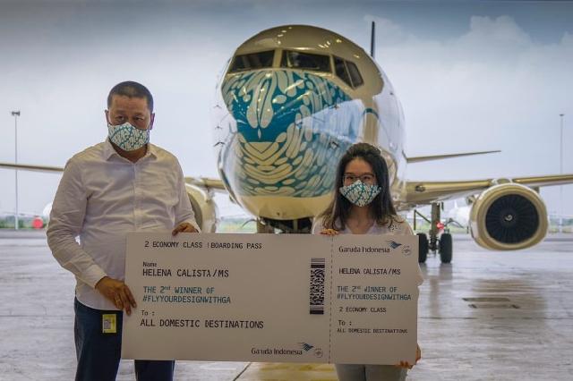  Jadi Juara, Karya Mahasiswi DKV UPH Hiasi ‘Hidung’ Pesawat Garuda Indonesia